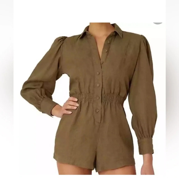 We Wore What 100% Linen Romper size XS - Picture 1 of 6